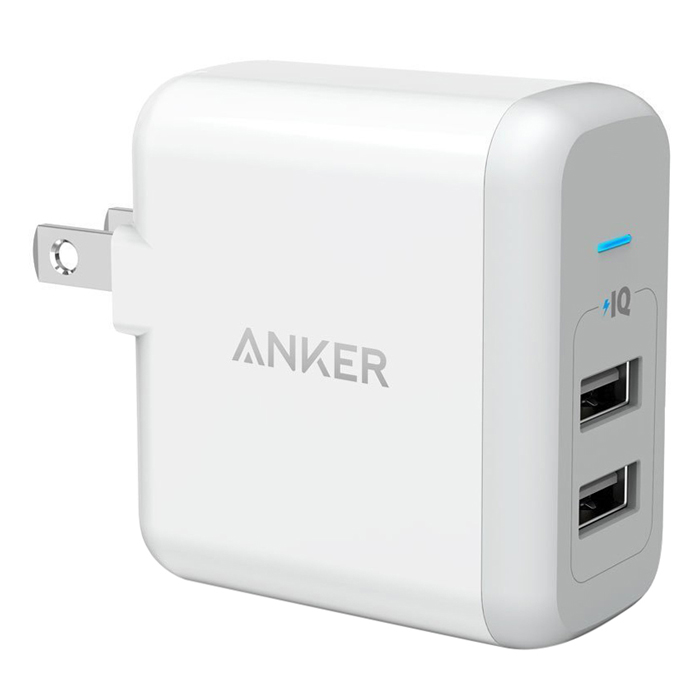 Adapter Sạc 2 Cổng Anker PowerPort 24W - A2141122